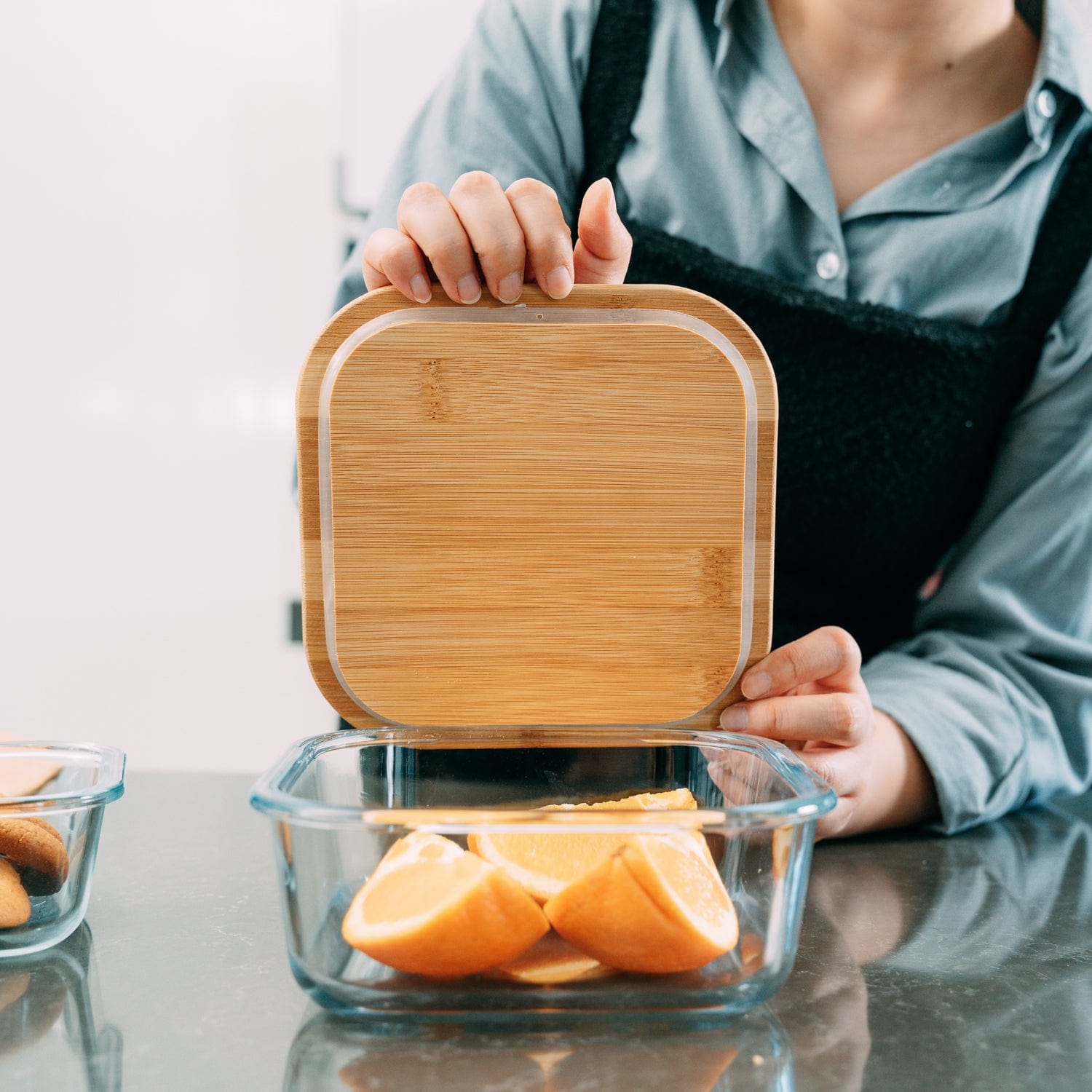 4 Pcs Bamboo Food Container - Medium - view 3