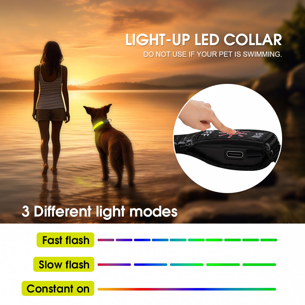 50cm Rechargeable Light-up LED Pet Collar - view 2