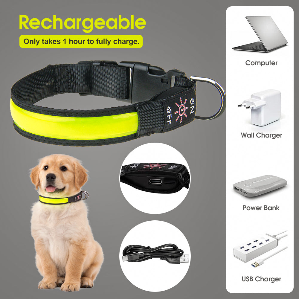 50cm Rechargeable Light-up LED Pet Collar - view 3