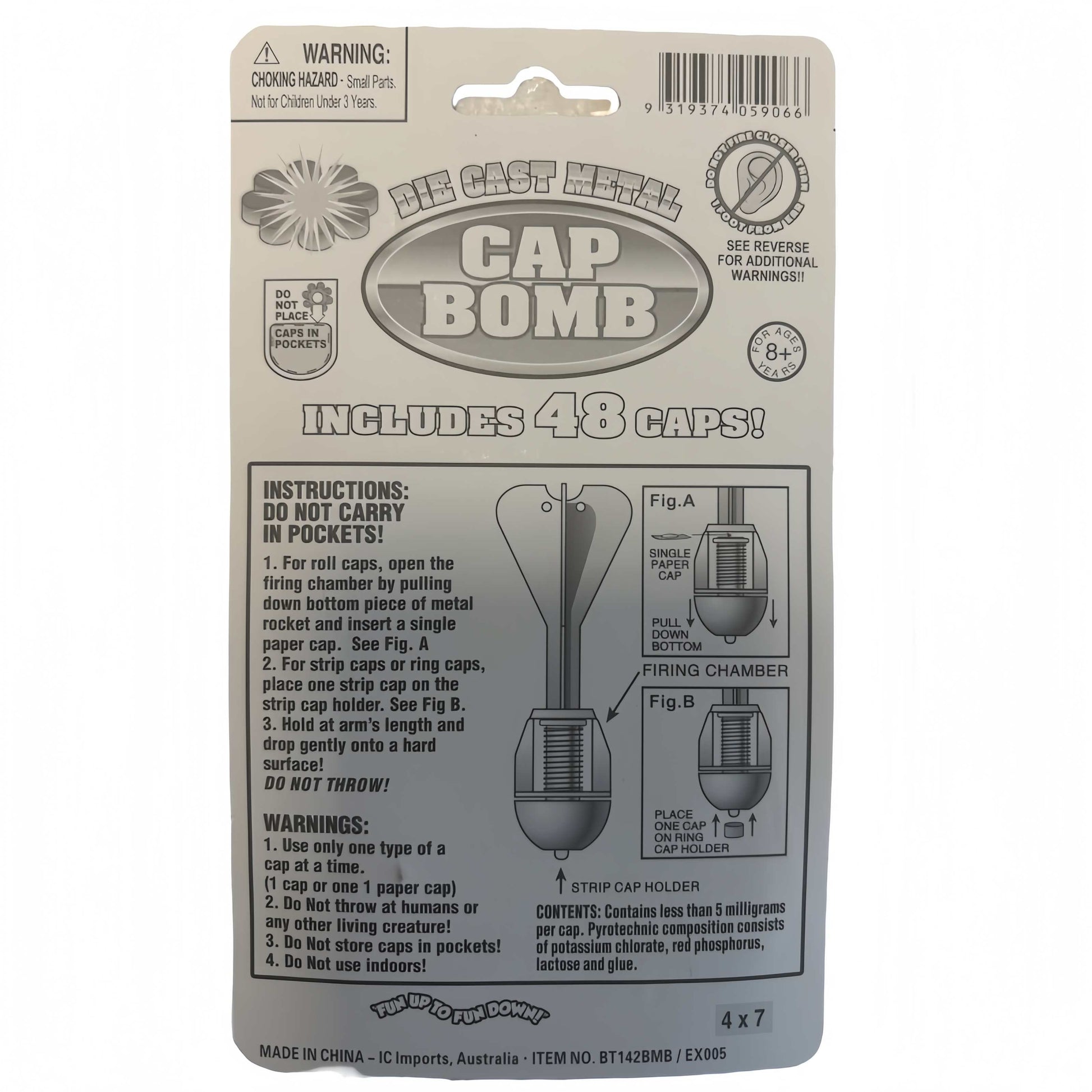 2 x Diecast Cap Bomb with 48 Shots pack, traditional toys - view 5