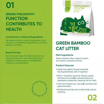 PurrHaven Bamboo Clumping Cat & Kitty Litter, 7.5kg (3 Pack),Dust Free,Natural Flusable,Easy to Clean,Odour Neutraliser,Rapid Liquid Absorption,Non-Toxic Formula - view 5