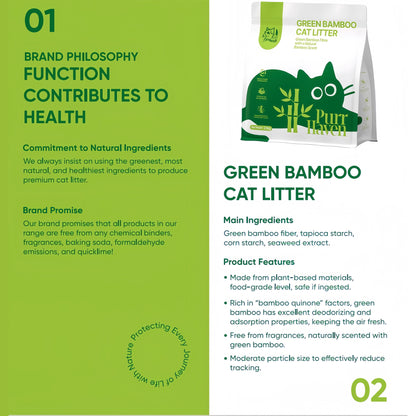 PurrHaven Bamboo Clumping Cat & Kitty Litter, 15kg (6 Pack),Dust Free,Natural Flusable,Easy to Clean,Odour Neutraliser,Rapid Liquid Absorption,Non-Toxic Formula - view 5