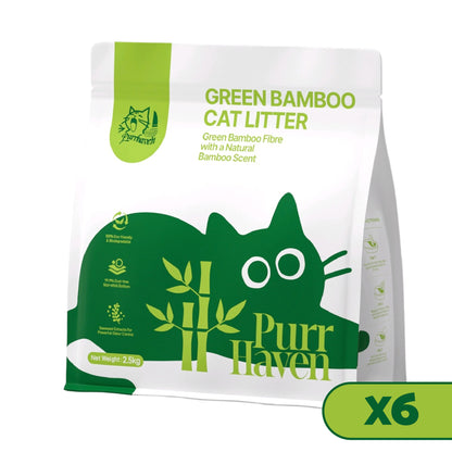 PurrHaven Bamboo Clumping Cat & Kitty Litter, 15kg (6 Pack),Dust Free,Natural Flusable,Easy to Clean,Odour Neutraliser,Rapid Liquid Absorption,Non-Toxic Formula - view 7