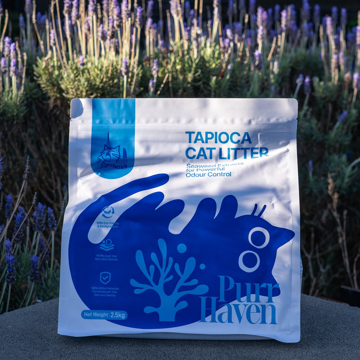 PurrHaven Tapioca Clumping Cat & Kitty Litter, 30kg (12 Pack),Dust Free,Plant-Based,Easy to Clean,Odour Neutraliser,Rapid Liquid Absorption,Non-Toxic Formula - view 6