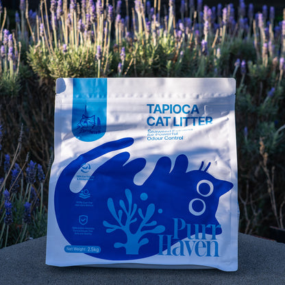 PurrHaven Tapioca Clumping Cat & Kitty Litter, 30kg (12 Pack),Dust Free,Plant-Based,Easy to Clean,Odour Neutraliser,Rapid Liquid Absorption,Non-Toxic Formula - view 6